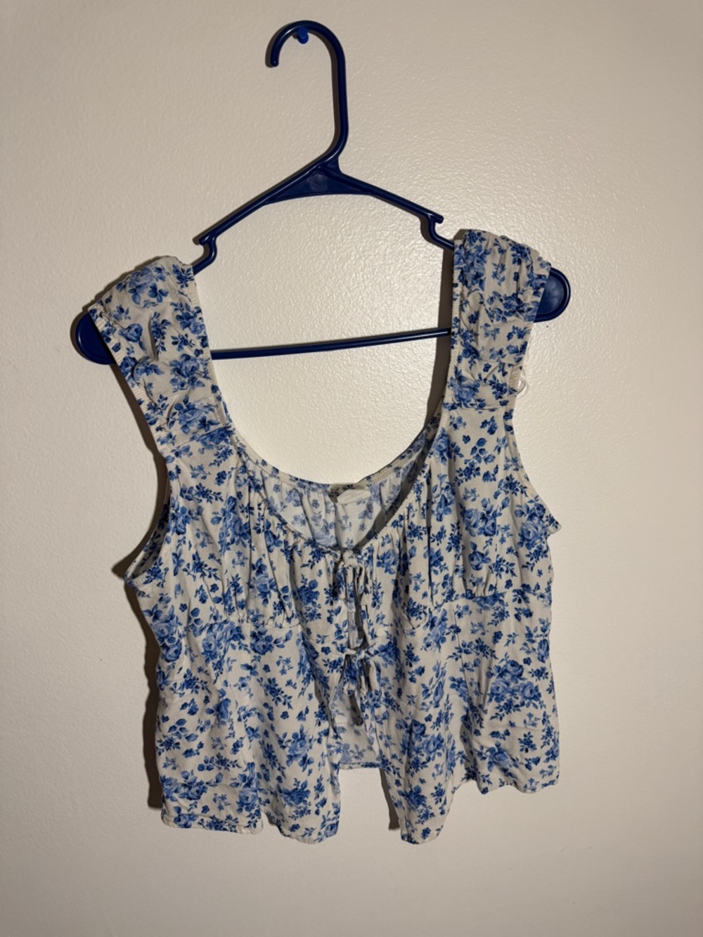 No Boundaries Tie Front Crop Top with Floral Print